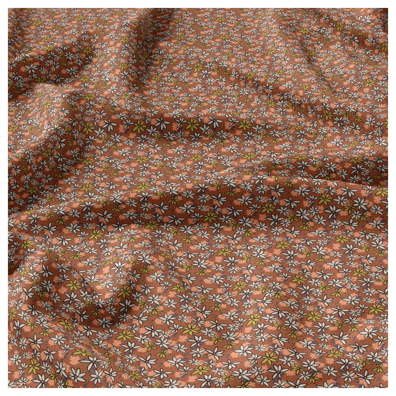 Printed Viscose CARLOTA Mahogany / Ochre